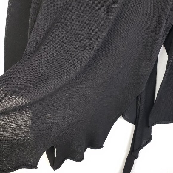 RUNDHOLZ Tunic Sweater Asymmetrical Hem Black Minimalist Lagenlook size M Goth - Picture 13 of 14